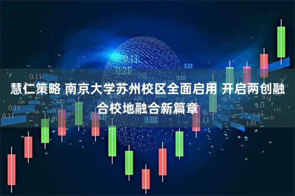 慧仁策略 南京大学苏州校区全面启用 开启两创融合校地融合新篇章